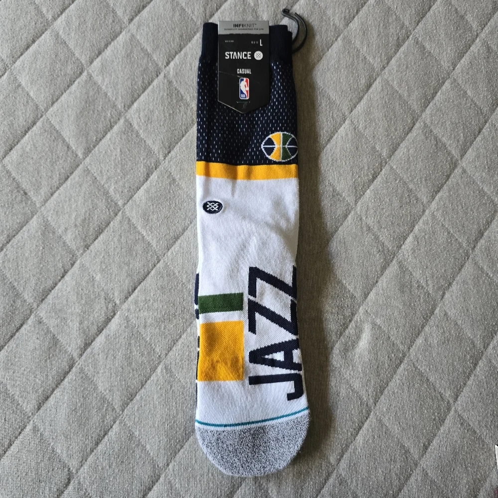 Stance NBA Utah Jazz Shortcut 2 Socks Size Large Mens New